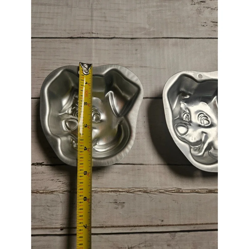 Vintage Wilton Puppy Dog Cake Pans Set of 2 Aluminum‎ Mold 1990s Birthday Party